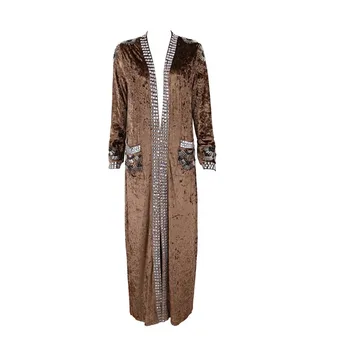 Engros 2017 Ny Kjole flere Farve Lange ærmer Perlebesat Mode luksus robe Cocktail party dress (L2165)
