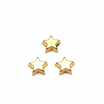 Engros 20pcs/masse stjernede flydende charms Guld sølv Legering vedhæng, der bor glas hukommelse medaljoner DIY smykker
