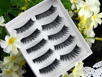 Engros 5 par Makeup Handmad Naturlige Mode Falske Øjenvipper af Bløde lange Eye Lash Kosmetiske Gratis fragt