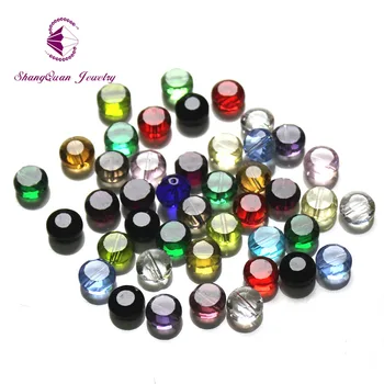 Engros 8mm mode crystal diy smykker perler knap form blomst skære krystal glas perler oprette din stil 100pcs/taske