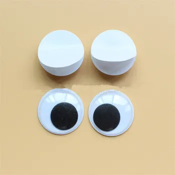 Engros DIY Legetøj Tilbage Stickers Sort Joggle Bevægelige Øjne Mode Scrapbooking Hånd Håndværk 8/12/18mm