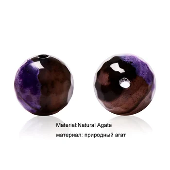 Engros Facet natursten Karneol Perler til smykkefremstilling Facet Purple dragon vein naturlige