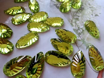 Engros lys grøn Akryl Crystal 11*21mm sy på Rhinestone vand drop form strass Diamant Gemstone 100pcs/masse