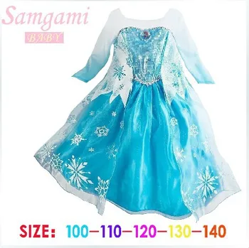 Engros-Nye 2018 Hot salg Sommeren Elsa og Anna prinsesse kjole prinsesse Kostume til Børn Piger fashion party dress