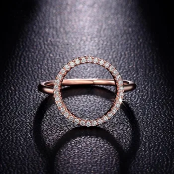 Engros Nye vinter Indlagt hjerte Krystal fra Swarovski-ring For Kvinder Mode 925 Smykker Par Ringe
