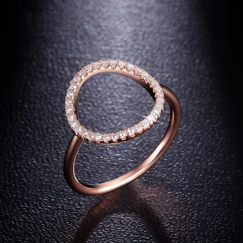 Engros Nye vinter Indlagt hjerte Krystal fra Swarovski-ring For Kvinder Mode 925 Smykker Par Ringe