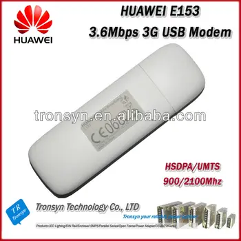 Engros Originale Låse HSDPA 7,2 Mbps HUAWEI E153 3G USB-Modem Med et Sim-Kort Slot, Støtte 850,1900,900,2100 MHZ