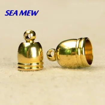 Engros Originale Messing endekapper Crimp Beads Dækker Kvast Caps 9 Typer Af Størrelsen For Smykker Resultater 100 STK 595bz
