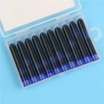 Engros-Pris 10STK Disponibel Blue Fountain Pen Blæk Patron Refill Længde Fountain Pen Blæk Patron Refill