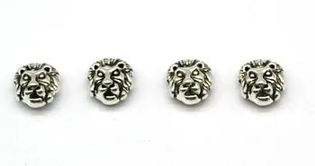 Engros-Pris Kreative løvehoved Metal Perler i Antik Sølv Spacer Perler Til smykkefremstilling-Armbånd, Halskæde DIY 20pcs/masse