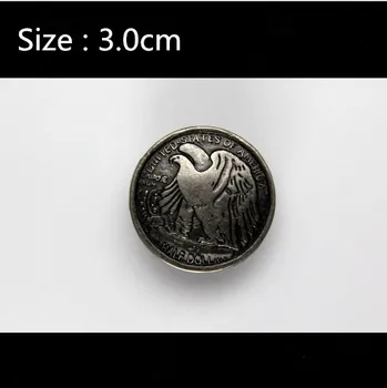 Engros-Retail Ny Skrue Hovedet 3cm Round Silver Eagle Metal Knapper For Mode Mand Kvinde Bælte og Taske, Smykker Tilbehør