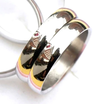 Engros Rustfrit Stål Sølv Farve Ring Mode Smykker til Kvinder, Mænd Ringe Enkelt Design, Størrelse Send Tilfældigt bijoux