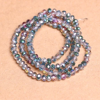 Engros tjekkisk Glas Belagt Rondelle Perler DIY 2/3/4mm Krystal Runde Løs Facetteret Perlebesat Håndværk Leverandør Til at Lave Smykker