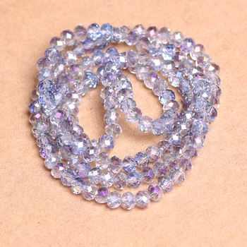 Engros tjekkisk Glas Belagt Rondelle Perler DIY 2/3/4mm Krystal Runde Løs Facetteret Perlebesat Håndværk Leverandør Til at Lave Smykker