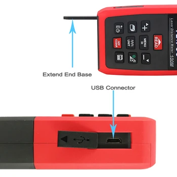 ENHED UT395A Laser Distance Meter 50 m~120 m afstandsmåler med 2MP Afstandsmåler Linse Bedste Nøjagtighed 2mm USB-Data Eksport PC Software