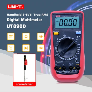 ENHED UT890D Digital Multimeter Sand RMS AC/DC frekvens multimeter Amperemeter Multitester+Gave