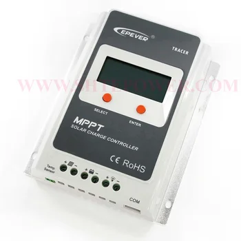 EPsolar 30A Tracer mppt solar laderegulator 12v 24v auto med MT50 og Temperatur sensor &USB kommunikere kabel Tracer3210A