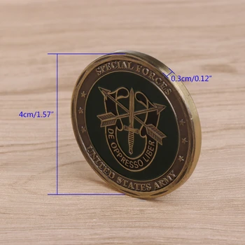 Erindringsmønt Forgyldt Sølv AMERIKANSKE Hær Special Forces Souvenir-Kunst Samling Ikke-valuta Mønter W215