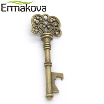 ERMAKOVA 50 Stk/Masse Blandet 5 Stilarter, Antik Bronze Metal Skelet Nøgle Formet Oplukker bondebryllup Indretning Parti til Fordel