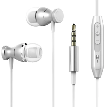 Ersuki Metal In-Ear Hovedtelefoner Headset Magnetiske Klarhed Stereo Lyd Sport Hovedtelefoner Med Mikrofon Til Mobiltelefon, MP3-MP4