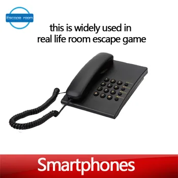 Escape værelse prop forfærdelig smart telefon spil rekvisitter for at undslippe smart-opkald ringe rigtige adgangskode til at låse op med lyd spor