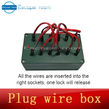 Escape værelse takagism spil rekvisitter plug wire max alle ledninger sidder i de rigtige stik til at låse charmber rummet