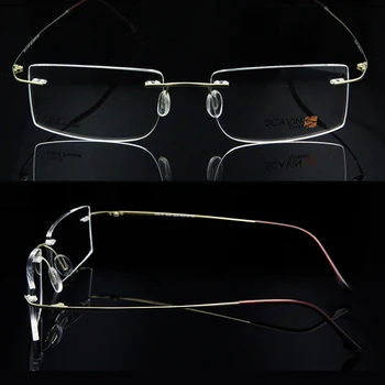 ESNBIE Computer Uindfattede Titanium Briller Ramme mænd Hukommelse brillestel 7 Farver Mødes 1.56 1.61 Recept Briller