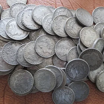 Et SÆT AF Morgan Dollars 1878-1921 96pcs Anden Dato/sign Kopiere Mønter , til de Forenede Stater gratis fragt DHL