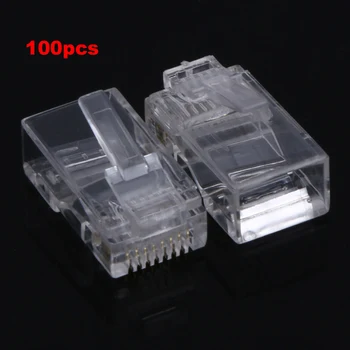 Ethernet LAN-Kabel Ledning Tester Kit Crimp Crimper Tang +100pcs CAT5 RJ45 Cat5e-Stik Modular Plug Netværk Sæt Værktøj
