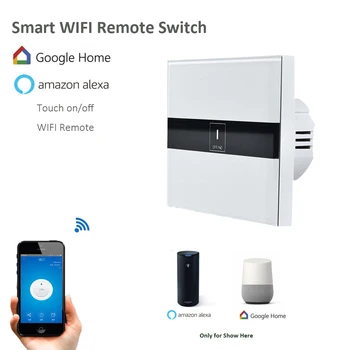 EU-Standard eWelink 1 Gang 1 måde Wifi Kontrol Switch via Android, IOS, Trådløs Kontrol af Lys Røre Væggen Skifte til Smart Home