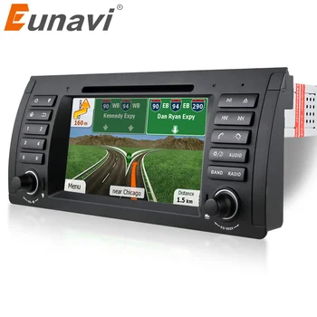 Eunavi 1 Din-7 tommer Bil DVD-Afspiller til BMW E39 E53 X5 E38 Bil dvd-gps med GPS-Navigation bil radio stereo bluetooth