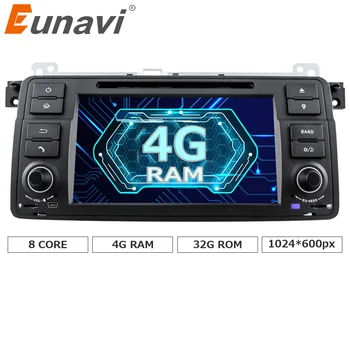 Eunavi 1 Din Octa 8 Core Android 8.0 Til BMW E46 M3 Rover 75 Bil DVD-afspiller GPS Navi Wifi 4G Radio RDS Canbus RAM 4GB ROM 32GB