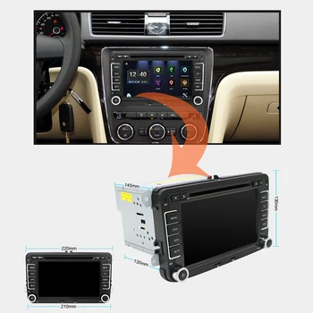 Eunavi 2 din 7 tommer Bil DVD-afspiller Bil Radio GPS til VW JETTA GOLF POLO TOURAN MK5 MK6 PASSAT B6 med stereo,bluetooth,swc,FM/AM