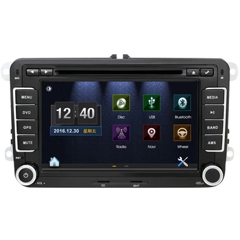 Eunavi 2 din 7 tommer Bil DVD-afspiller Bil Radio GPS til VW JETTA GOLF POLO TOURAN MK5 MK6 PASSAT B6 med stereo,bluetooth,swc,FM/AM