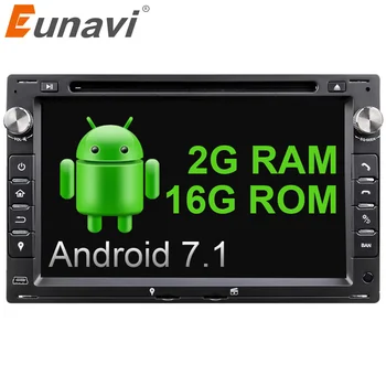 Eunavi Android 7.1 Quad Core 2 Din 7 Tommer Bil DVD-Afspiller Til VW/Volkswagen/PASSAT/B5/MK5/GOLF/POLO/TRANSPORTER Med Radio GPS-BT