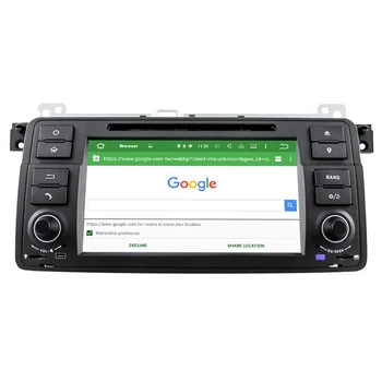 Eunavi Quad Core 1 Din Android 7.1 Bil DVD-afspiller bilradioen til BMW E46 M3 med GPS-Navigation, Bluetooth, WIFI USB-SWC understøtter 3g