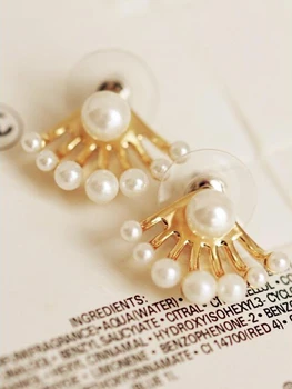 Europæiske og Amerikanske Mode Smykker Udsøgt Lille Vilde Imiteret Perle Øreringe Søde Neckband Gratis Fragt XY-E164