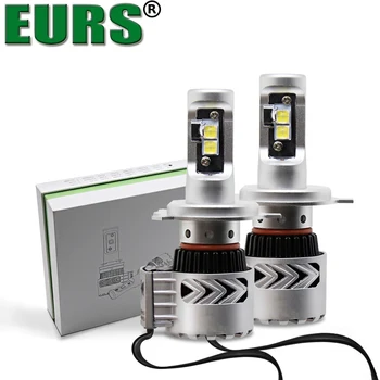 EURS(TM) 2STK Super Lyse 72W 12000LM H4 LED G8 XHP50 CHIP bilforlygte Auto Lampe 24V 6000k Biler Tåge Lys H11 H7 HB4