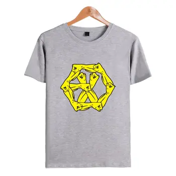 EXO EXO-M EXO-K-Medlem Navn print t-Shirt Sommer Kort Ærme t-Shirts mode WINGER T-shirt i Bomuld, Mode tees
