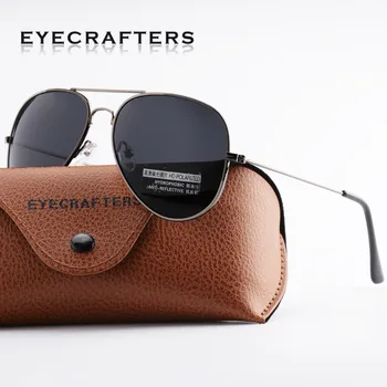 Eyecrafters Designer Mode Klassiske Herre Polariserede Solbriller Kørsel Metal Ramme Pilot Solbriller, Briller 3025