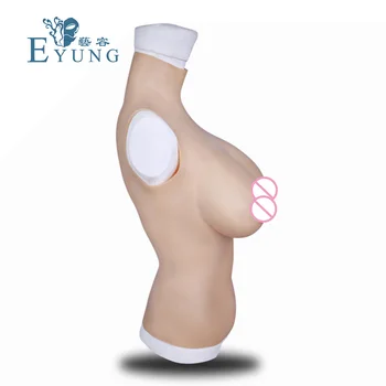 EYUNG halv krop solid 70C cup bryst form for kvindelige transvestit Høj simulation brystplade til drag queen falske bryster ryste