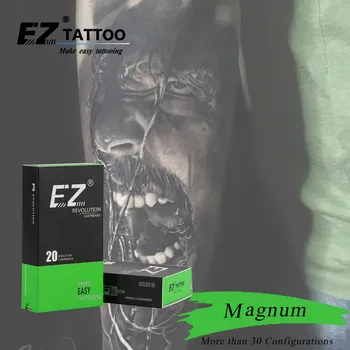 EZ Revolution Tatovering Nåle Patron Magnum # 10 (0,30 mm ) Long Taper 5,5 mm Tattoo Kit Tilbehør Forsyning 20 stk /kasse