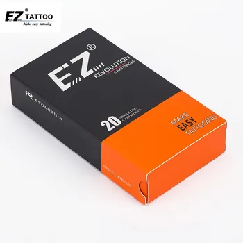 EZ Revolution Tatovering Nåle Patron Runde shaders # 12 (0,35 mm ) M - Taper 3,5 mm Tattoo Kit Tilbehør Forsyning 20 stk /kasse