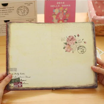 EZONE Vintage Notebook Trykt Søde Rose/Penoy/Lily Note Bog Kreative Notesblok Rejsende Rejse Daglig Dagbog Skolens Kontor Levering
