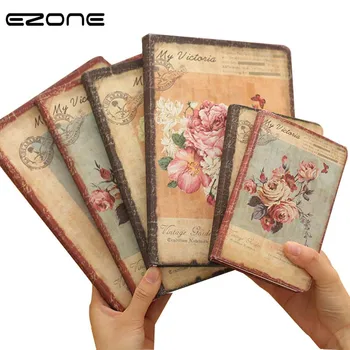 EZONE Vintage Notebook Trykt Søde Rose/Penoy/Lily Note Bog Kreative Notesblok Rejsende Rejse Daglig Dagbog Skolens Kontor Levering