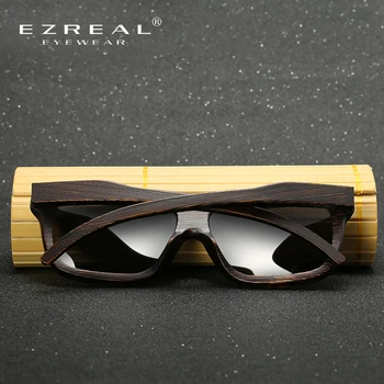 EZREAL Polariseret Træ Retro Solbriller Bambus Ramme Kørsel Sol Briller, Håndlavede Træ-Briller, Briller Til Mænd, Kvinder EZ029