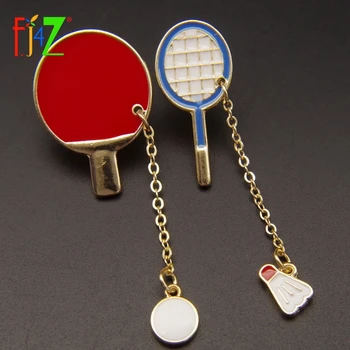 F. J4Z Nye Ankomst Gave Smykker Mode Designer Dejlig Mini Emalje Badminton/ Bordtennis Ketcher Broche Pin-For Kvinder