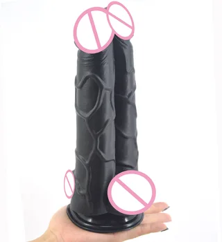 FAAK-dobbelt dildo realistisk penis med stærk suge enorme store dildo ribbet man pik sex legetøj til kvinder, lesbisk onani