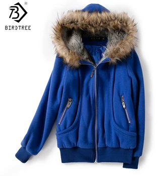 Fabrikken Leverer Kvinders Store Fur Hooded Coat Parkacoats Vinter Outwear Tykkere Jakke, Sweatshirt Kvinder Tøj Mærke Stil C6N184Y