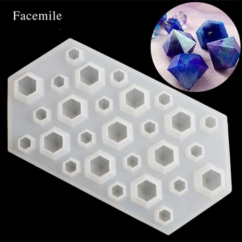 Facemile 6 Pladsen Striber Diamant Formen isterning Bakken Crystal Silikone Vedhæng DIY Forme Resin Tilbehør Til Smykker 50-358